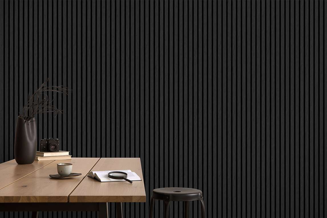 Akustikpaneel 260x60cm BLACK WOOD