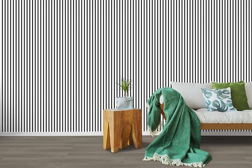 Akustikpaneel 260x60cm BLACK WHITE