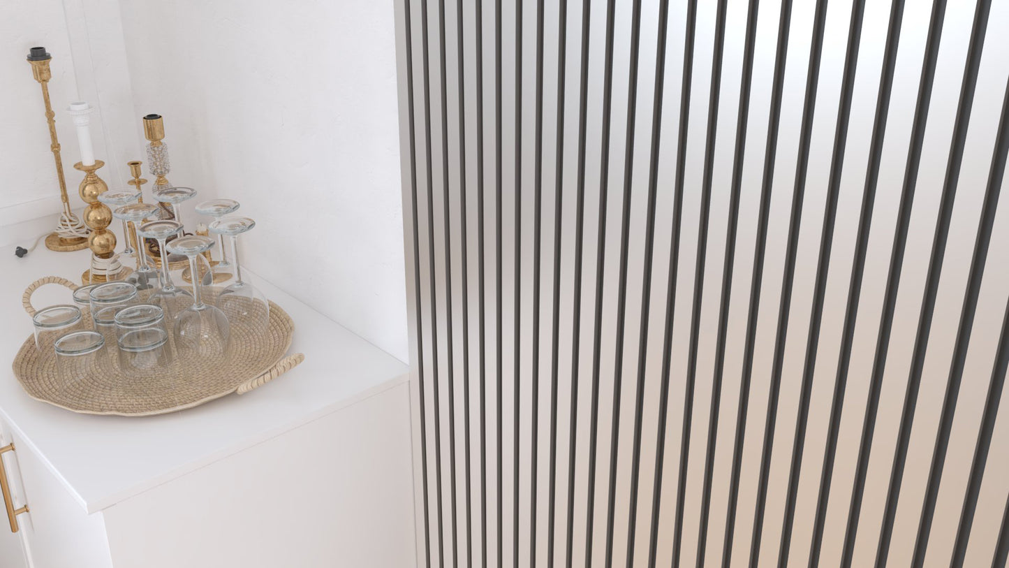 Akustikpaneel 260x60cm SILBER